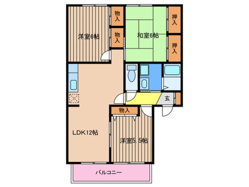 間取図 セジュール・のぞみA