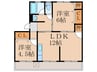 増田ハイツ 2LDKの間取り