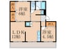 増田ハイツ 2LDKの間取り
