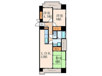 間取図 ヴァルト片野駅前