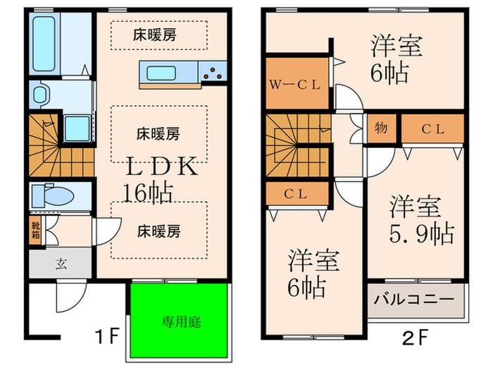 間取り図 アクロタウン白萩　壱番館