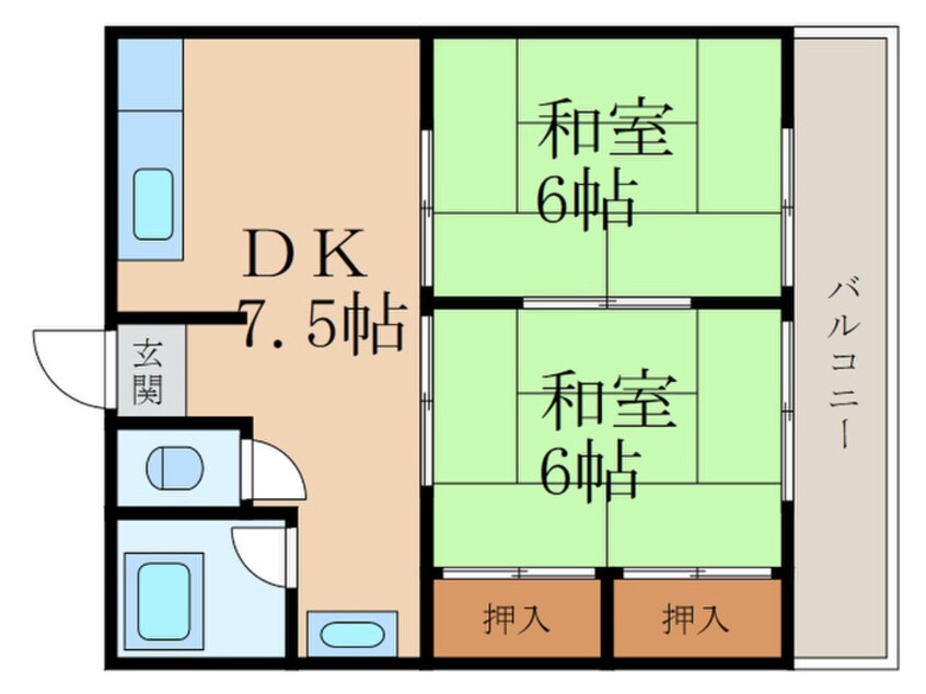 間取図 スカイハイツ菊義