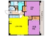 グランドハイツ高木 2LDKの間取り