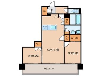 間取図 ｻﾞ･ｻﾝﾊﾟｰｸ小倉駅ﾀﾜｰﾚｼﾞﾃﾞﾝｽ