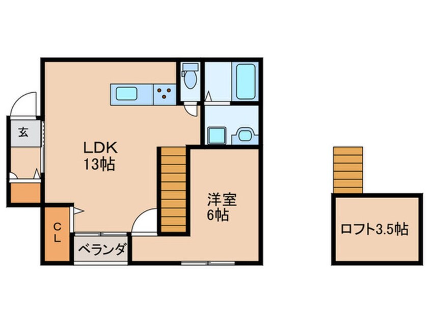 間取図 ニューシティーベール海老津