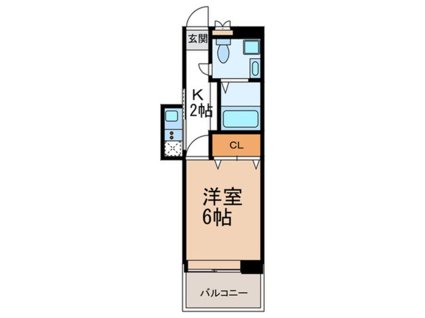 間取図 ｴｽﾃｰﾄ・ﾓｱ大橋ｸﾘｵ（403）