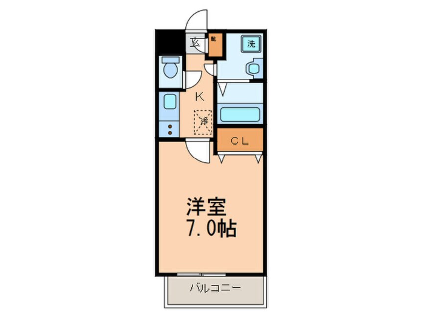 間取図 ｴﾝｸﾚｽﾄ博多駅前Ⅲ（1107）