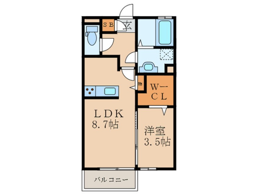 間取図 オリーヴァ東櫛原　A棟