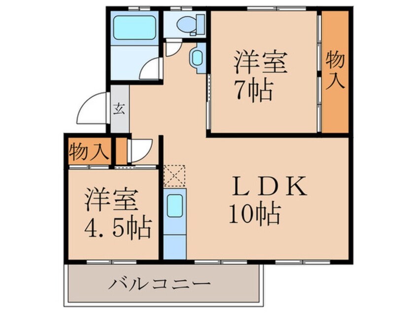 間取図 クレア－ルライフ文字山