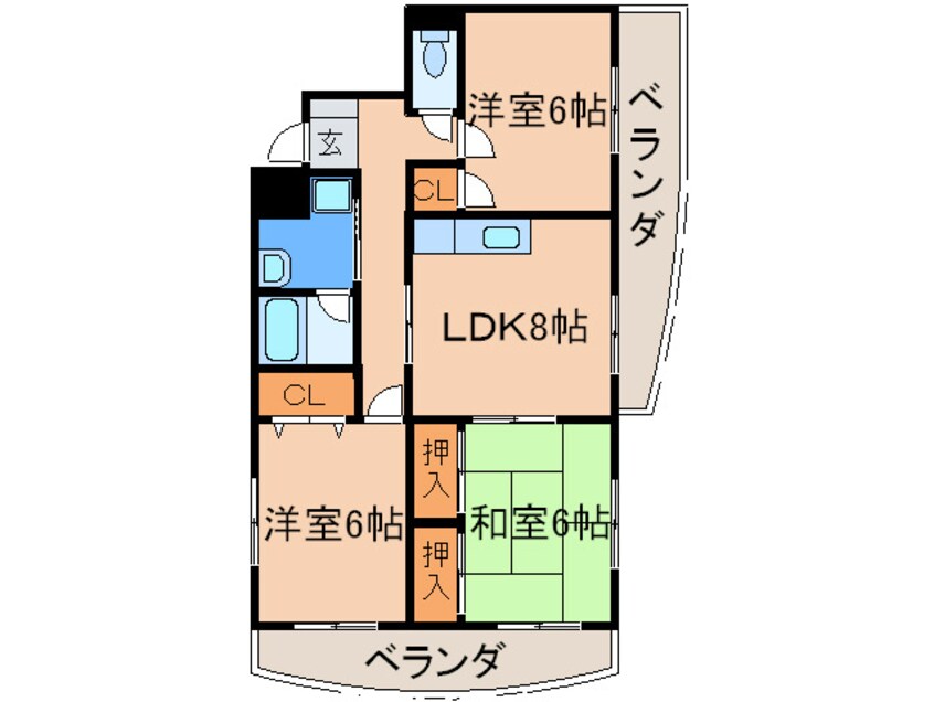 間取図 エクセル青葉台Ⅱ