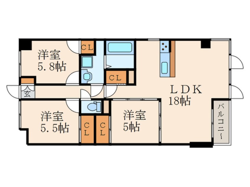 間取図 LEON篠崎A棟