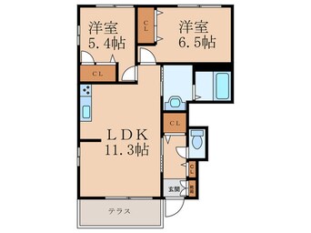 間取図 シトラスコート門司港B棟