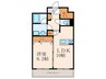 LEON篠崎B棟 1LDKの間取り