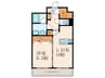 LEON篠崎B棟 1LDKの間取り