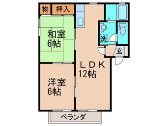 間取図 サンライズ今古賀Ｂ