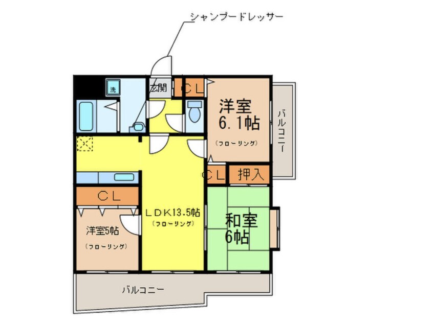 間取図 OAK VILLA野多目レジデンス