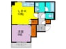 ソレイユコート東町 1LDKの間取り