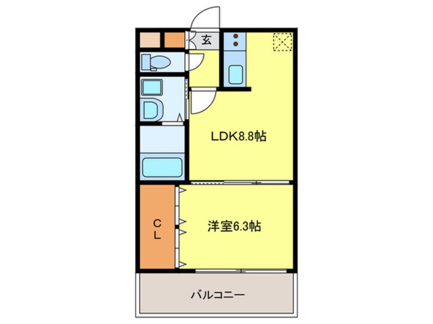 間取図 レジディア天神