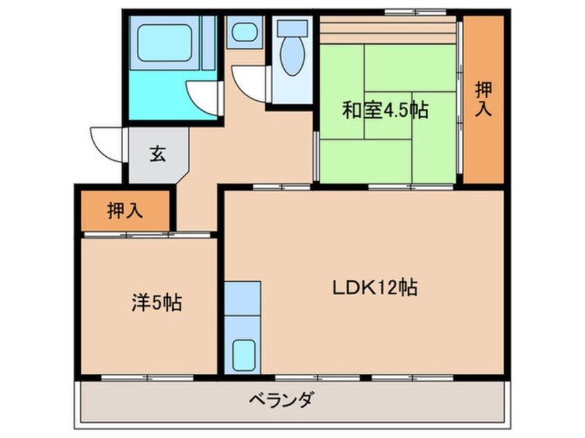 間取図 ヒルズ西大谷