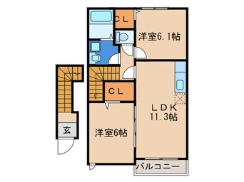 間取図 サン・ノ－ブⅠ木屋瀬