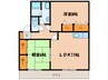 ハイカム－ル津福Ｂ 2LDKの間取り