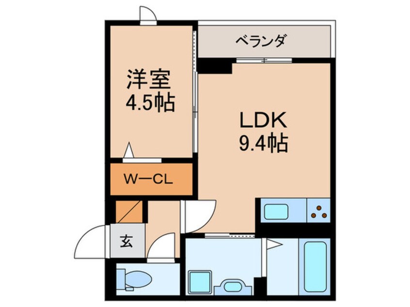 間取図 D-ROOM FIRST 大善寺駅前