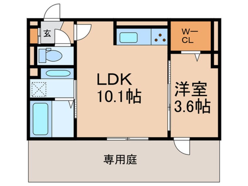 間取図 D-ROOM FIRST 大善寺駅前