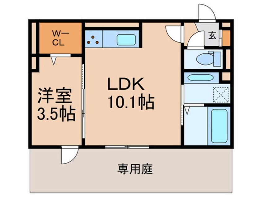 間取図 D-ROOM FIRST 大善寺駅前