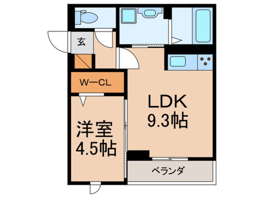 間取図 D-ROOM FIRST 大善寺駅前