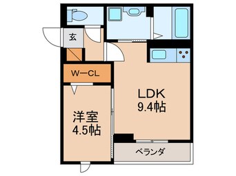 間取図 D-ROOM FIRST 大善寺駅前