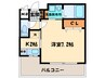 ｸﾞﾗﾝﾌｫ-ﾚﾗｸﾞｾﾞ箱崎宮前(304) 1Kの間取り