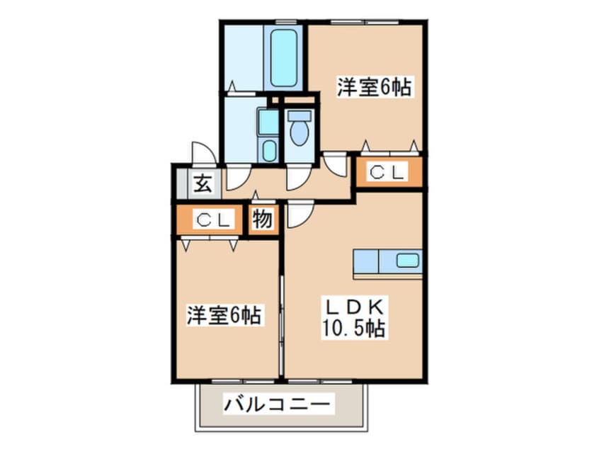 間取図 ペールド・ルーチェ　Ｂ棟