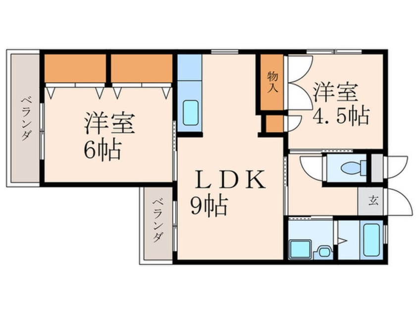 間取図 グリーンガーデンハイツ到津