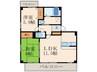 フォブール徳力 2LDKの間取り