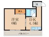 シャルム枝光 1DKの間取り