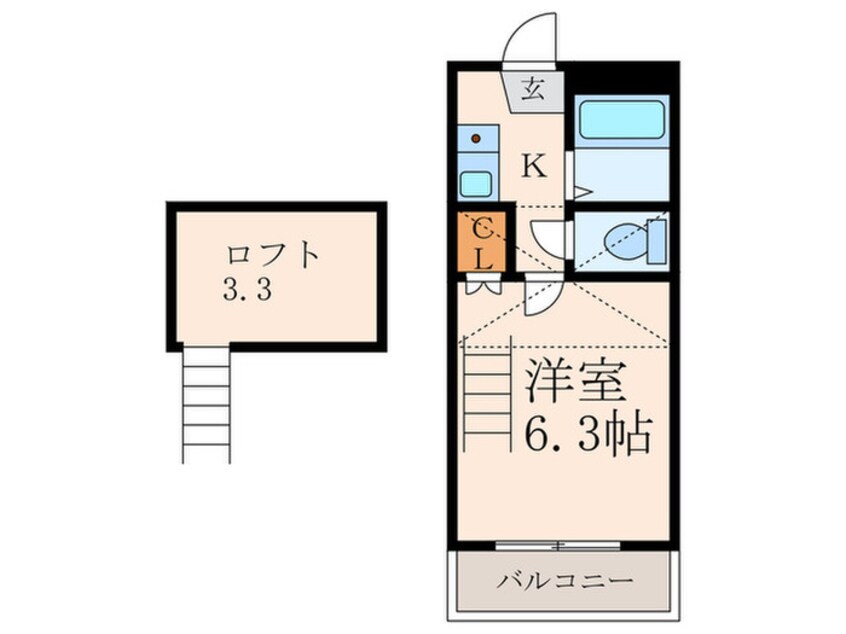 間取図 レオパレス片野新町Ｂ棟