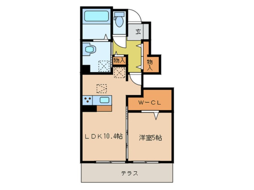 間取図 D-room唐原　C棟