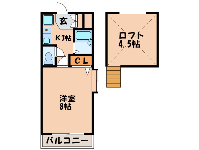 間取図 リヴィングコートＫ２