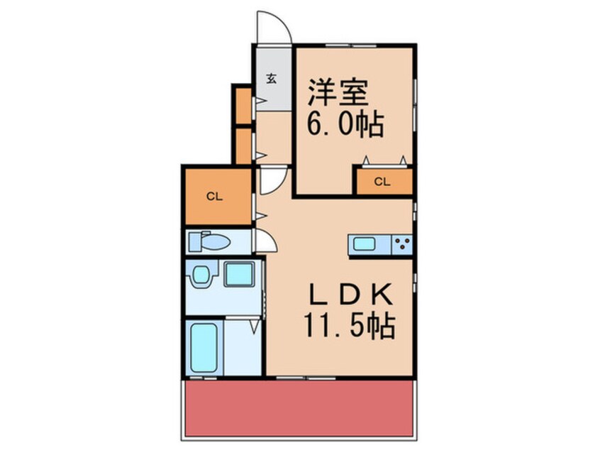 間取図 グラシア和白壱番館