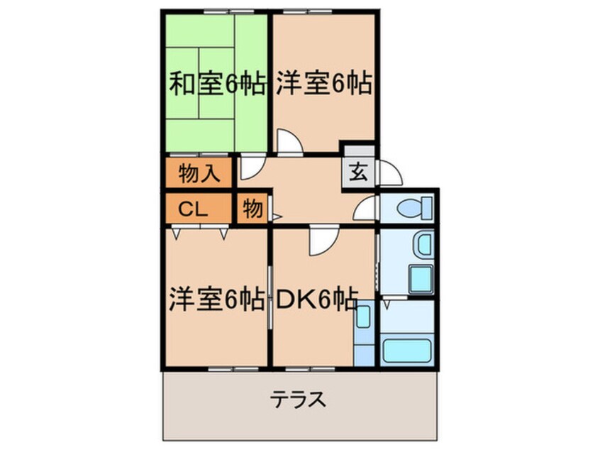 間取図 水巻クリーンハイツＡ棟