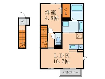 間取図 ＳＵＮＰＬＡＣＥ．Ｄ