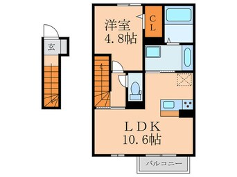 間取図 ＳＵＮＰＬＡＣＥ．Ｄ