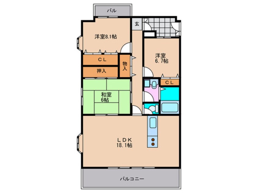 間取図 ボスコ薬院