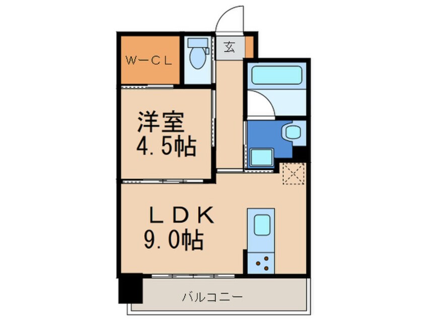 間取図 ｱｰﾙｽﾞﾌﾟﾚｲｽ福岡香椎駅前（306）