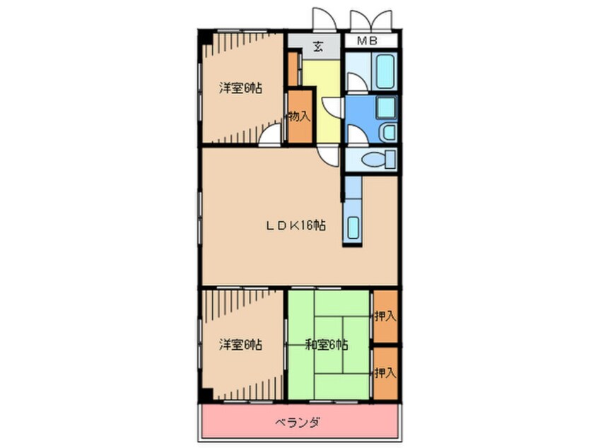 間取図 イースト三苫 Ａ