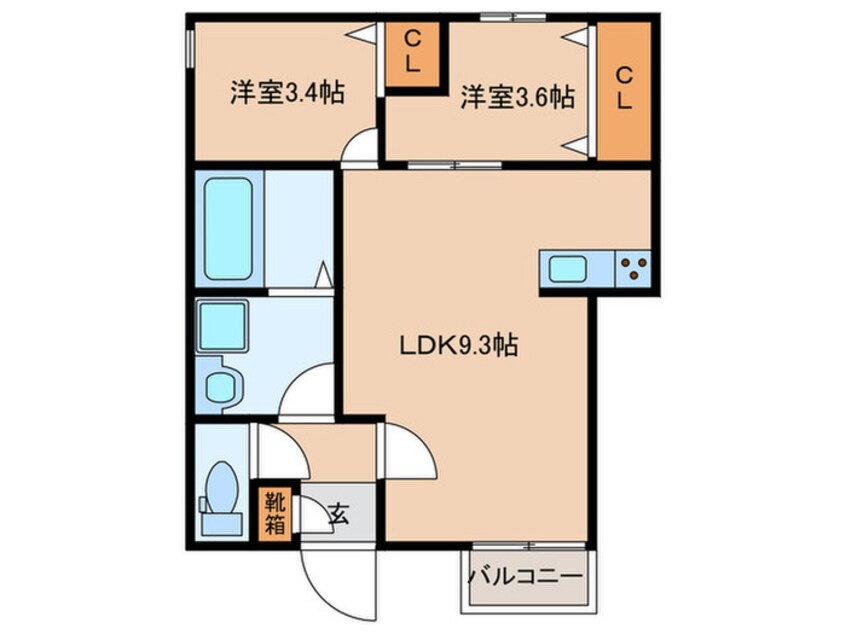 間取図 モアナ小戸公園