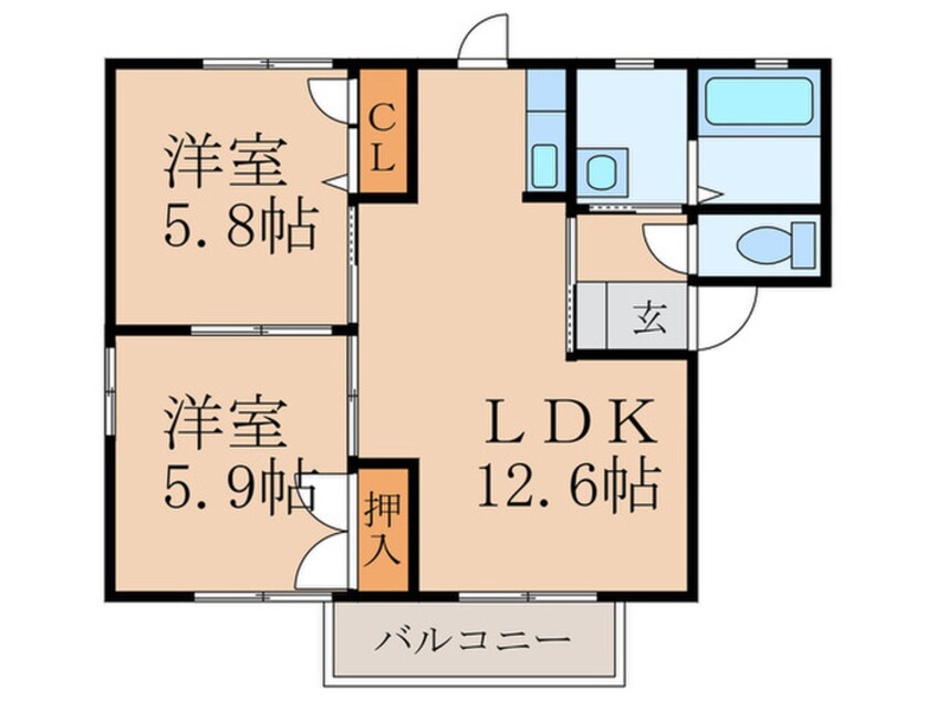 間取図 エスポワールKM　B棟