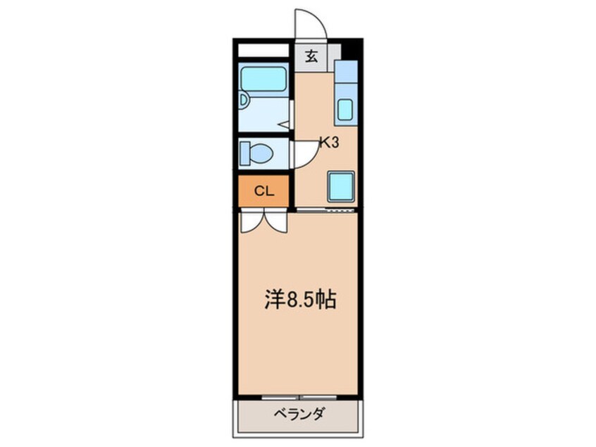 間取図 カレッジ花尾