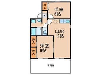 間取図 セジュ－ル津福