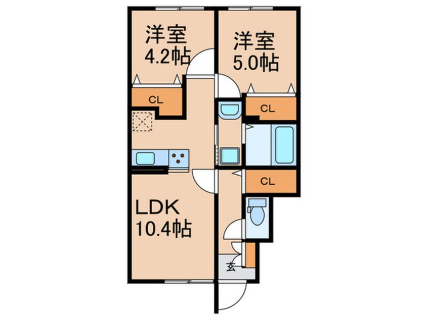 間取図 リマ－レ長者原